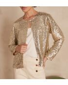 Bright B crèmekleurige glitterjas