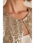 Bright B crèmekleurige glitterjas