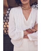 Giacca color crema ricamata Nadia Gi