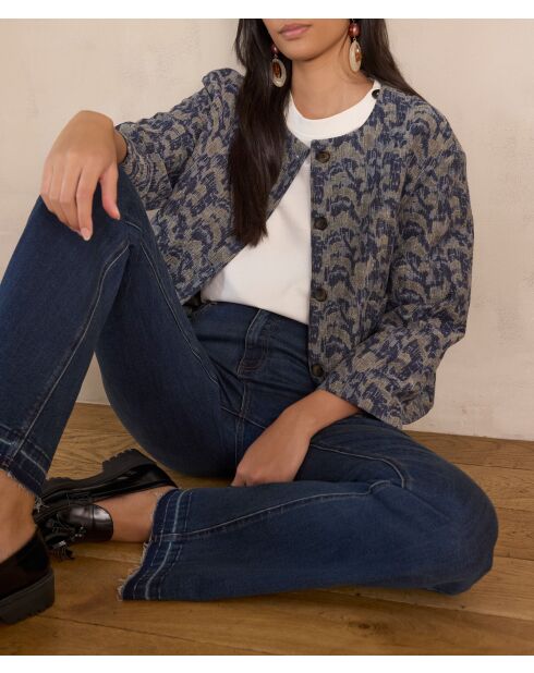 Carmen B Leicht gewaschene Jacquard-Jacke