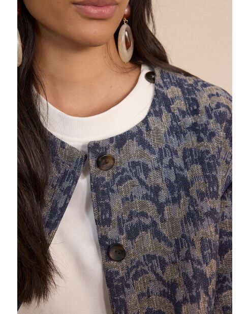 Carmen B Leicht gewaschene Jacquard-Jacke