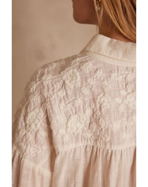 Blusa bordada color crema Persee Ch