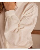 Blusa bordada color crema Persee Ch