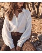 Blusa bordada color crema Persee Ch