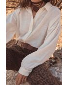 Blusa bordada color crema Persee Ch