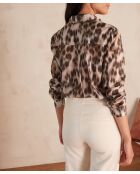 Colette Ch Shirt mit helltaupefarbenem Hautprint