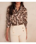 Colette Ch Shirt mit helltaupefarbenem Hautprint