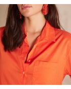 Soline CH schlichtes orangefarbenes Hemd