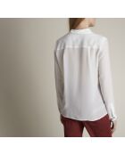 Blusa de seda color crudo Maelle CH