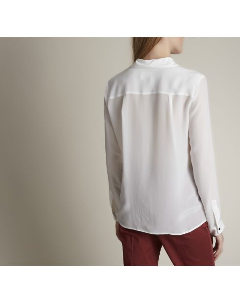 Blusa de seda color crudo Maelle CH