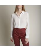 Blusa de seda color crudo Maelle CH