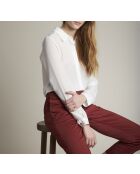 Blusa de seda color crudo Maelle CH