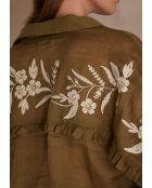 Blusa bordada Perlina CH en salvia