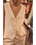 Abel Gi Gestreifte String-Jacke