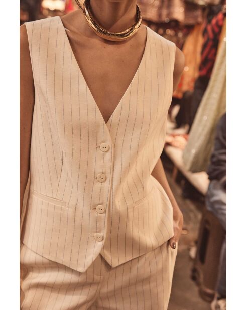 Abel Gi Gestreifte String-Jacke