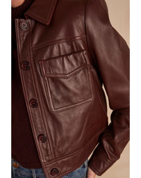 Donna granaat leren jack