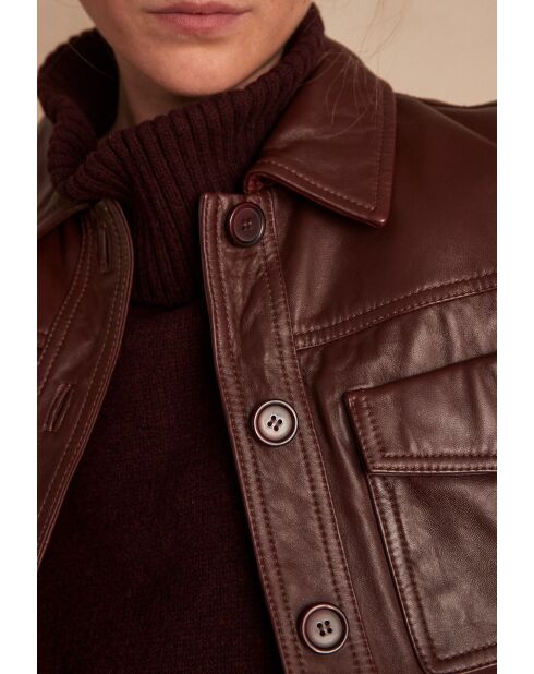 Donna granaat leren jack