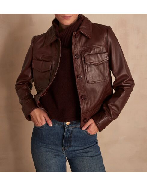 Donna granaat leren jack