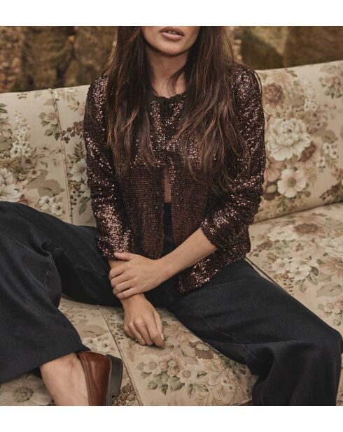 Bright B bordeauxrood glitterjack