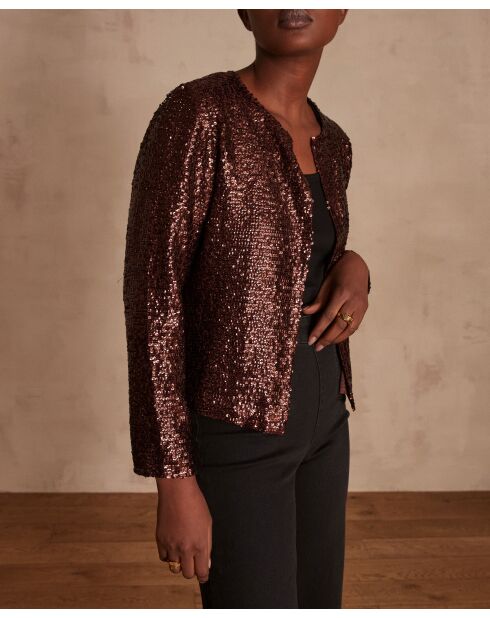 Bright B bordeauxrood glitterjack