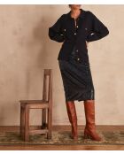 Marineblauwe jas Brooke