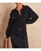 Marineblauwe jas Brooke