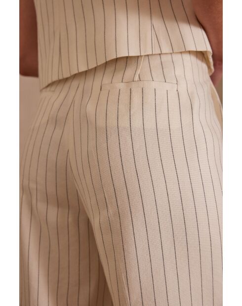 Ecru broek Layla P Stripe