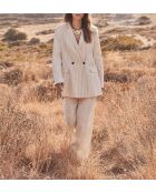 Ecru broek Layla P Stripe