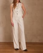 Ecru broek Layla P Stripe