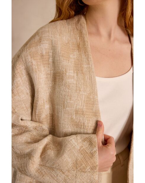 Caroline B Jacq beige jas