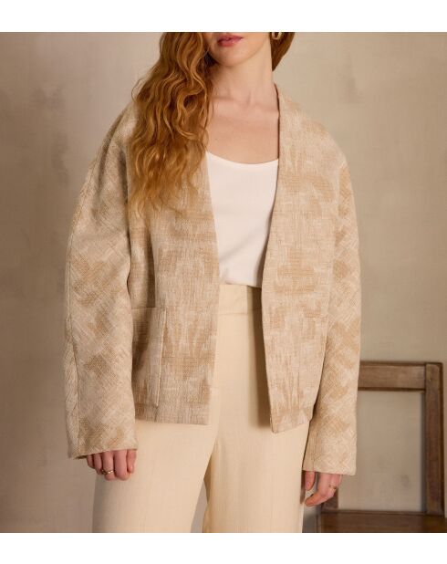 Caroline B Jacq beige jas