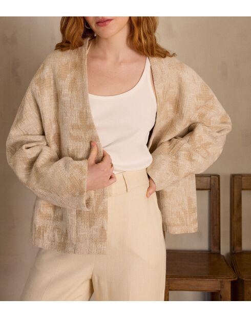 Caroline B Jacq beige jas