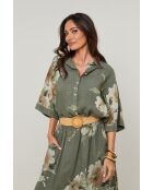 Chemise Adélia 100% Lin kaki