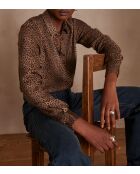 Blusa Carla Ch imp de piel animal beige