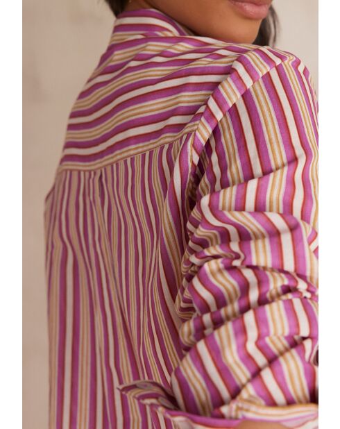 Blusa de rayas fucsia oscuro Colette Ch