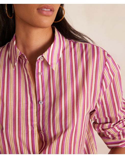 Blusa de rayas fucsia oscuro Colette Ch