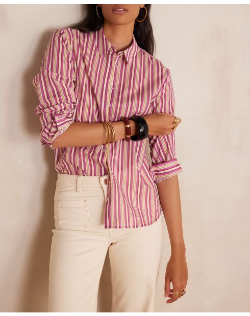 Blusa de rayas fucsia oscuro Colette Ch