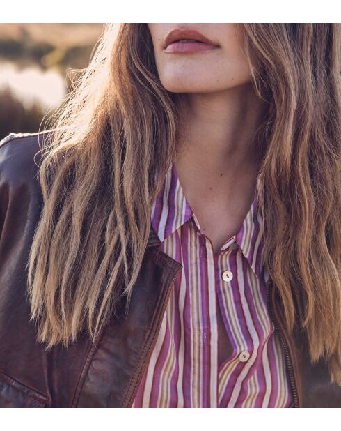 Blusa de rayas fucsia oscuro Colette Ch