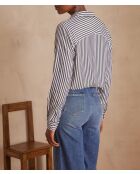 Chemisier Petrona Ch rayure encre