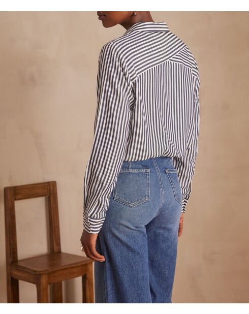 Chemisier Petrona Ch rayure encre