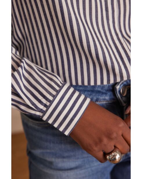 Chemisier Petrona Ch rayure encre