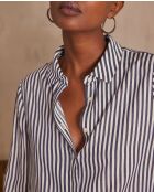 Chemisier Petrona Ch rayure encre