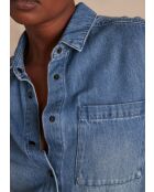 Chemisier Thomas Ch denim delave clair