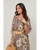 Chemise Adélia 100% Lin taupe