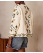 Ecru jack met geborduurde Cassi B