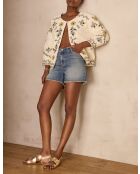 Ecru jack met geborduurde Cassi B