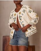 Ecru jack met geborduurde Cassi B