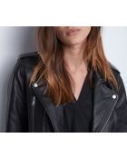 Tommy B Perfecto schwarze Lederjacke