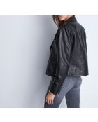 Tommy B Perfecto schwarze Lederjacke