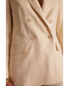 Florine B Uni crèmekleurige jas